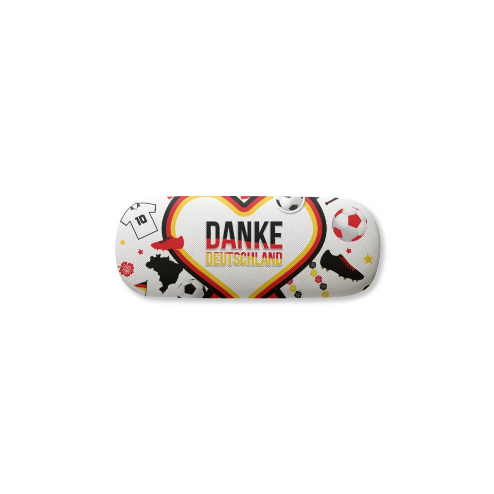 Diythinker Germany Football Flag Culture Pattern Glasses Case Eyeglasses Hard Shell Storage Spectacle Box