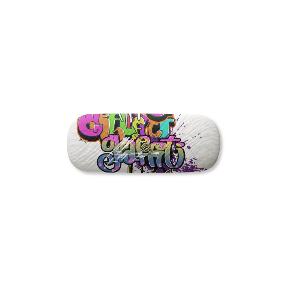 Diythinker Graffiti Street Culture Colorful Rap Words Glasses Case Eyeglasses Hard Shell Storage Spectacle Box