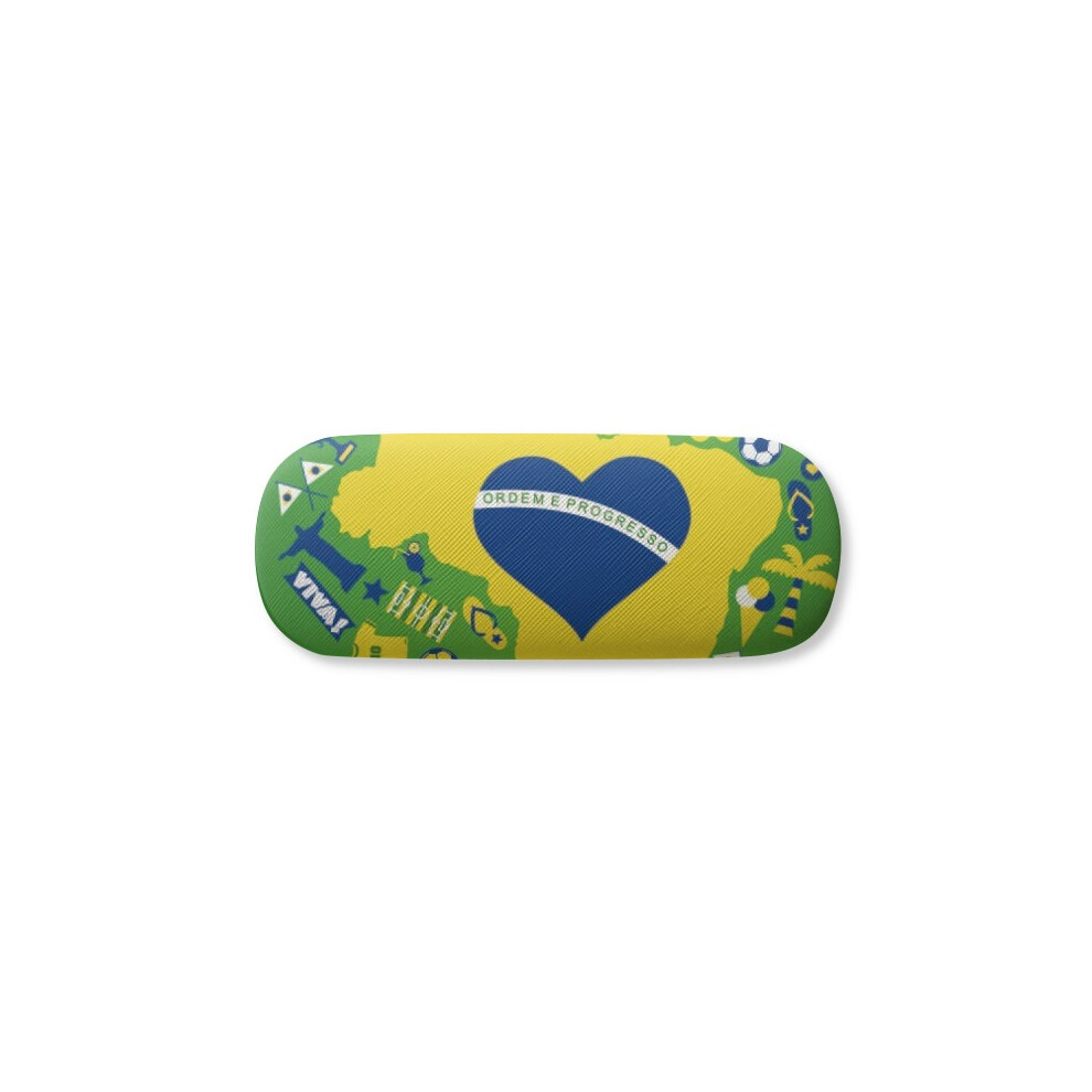 Diythinker Shaped Orderm Brazil Maps Glasses Case Eyeglasses Hard Shell Storage Spectacle Box