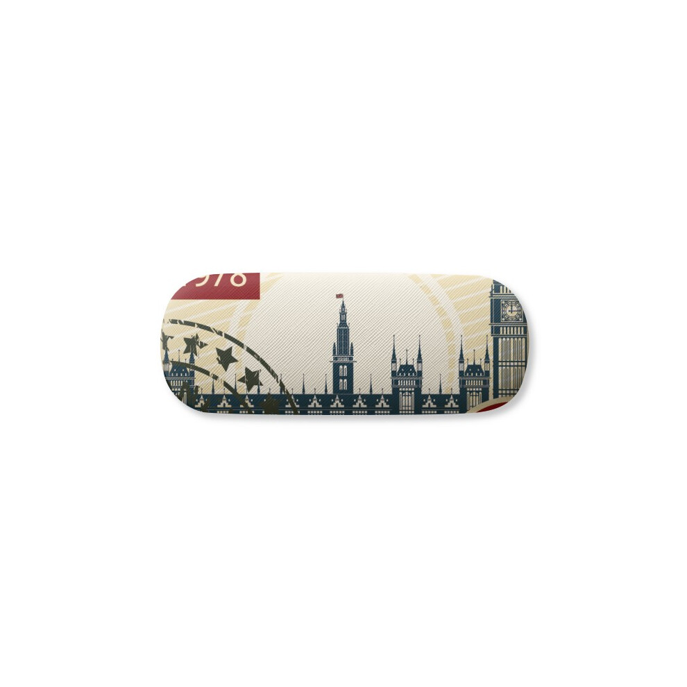 Diythinker London Parliament Stamp England Britain Uk Glasses Case Eyeglasses Hard Shell Storage Spectacle Box