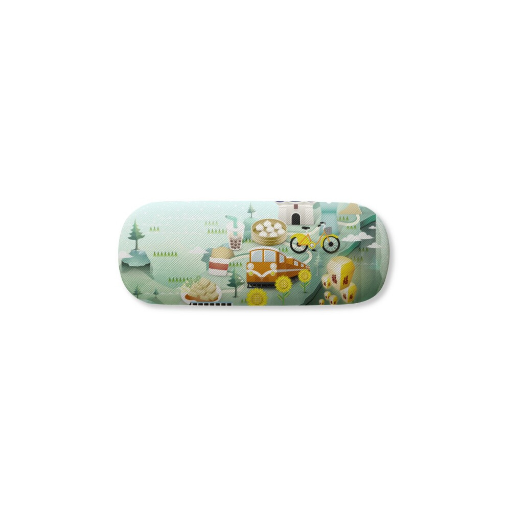 Diythinker Travel Taiwan Food Attractions China Glasses Case Eyeglasses Hard Shell Storage Spectacle Box
