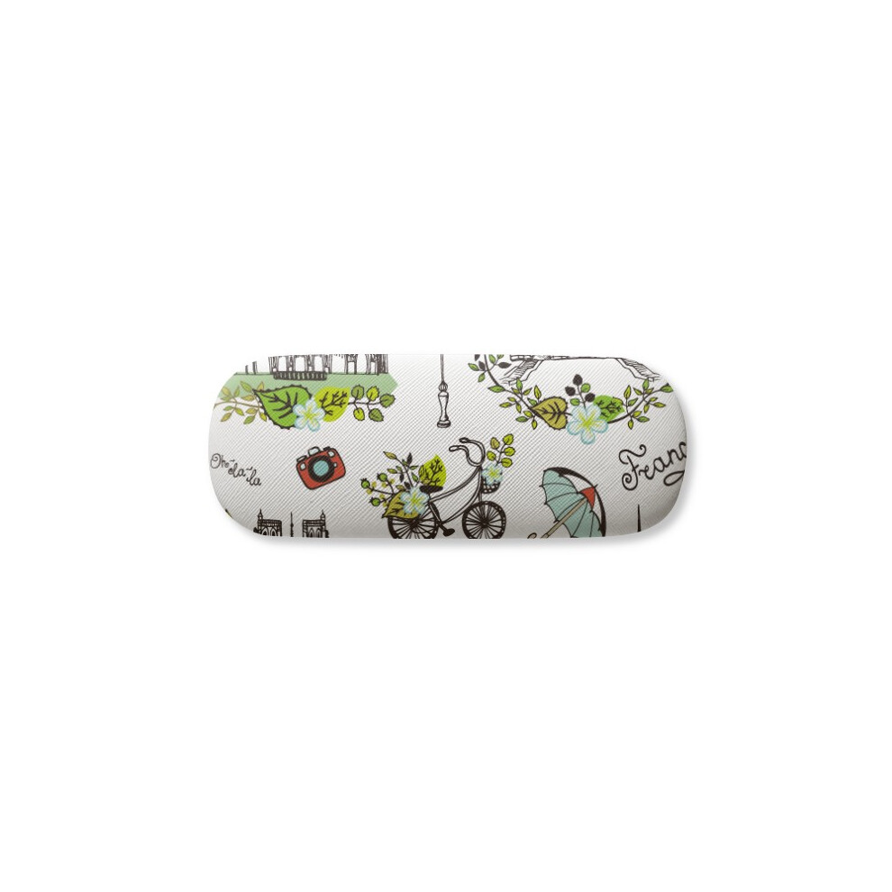 Diythinker Sp Eiffel Paris France Graffiti Glasses Case Eyeglasses Hard Shell Storage Spectacle Box