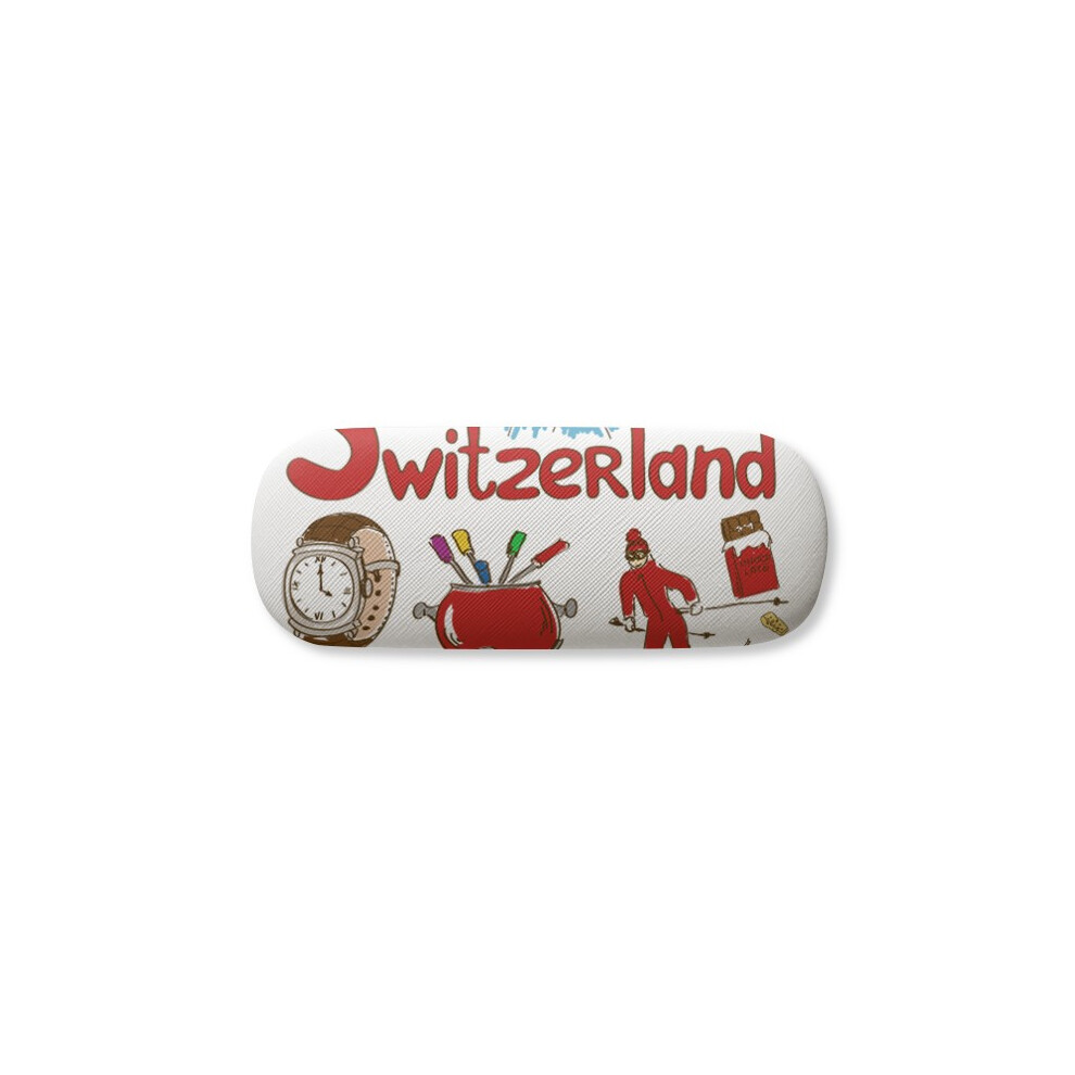 Diythinker Switzerland National Symbol Landmark Glasses Case Eyeglasses Hard Shell Storage Spectacle Box