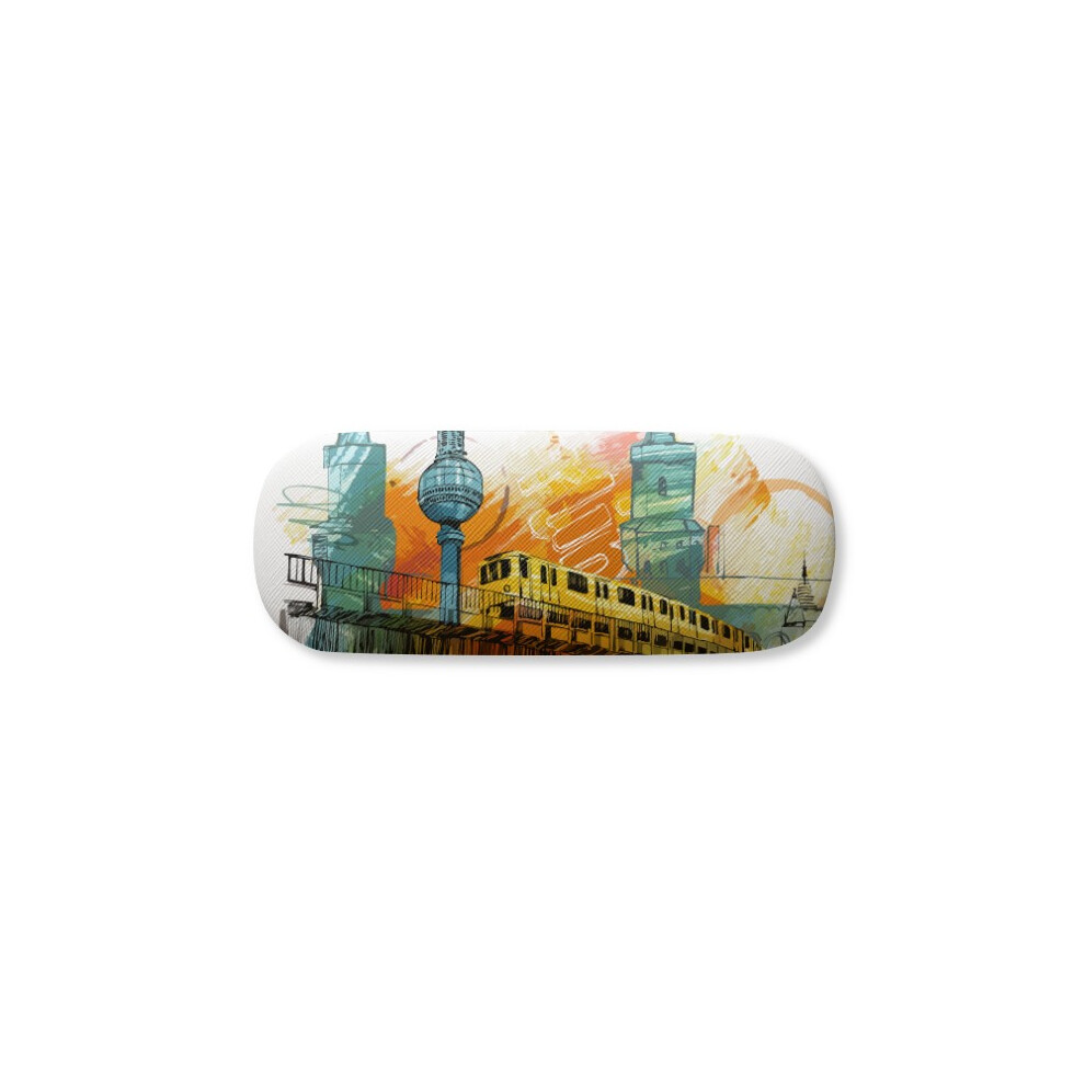 Diythinker Tokyo Japan Rail Train Tower Glasses Case Eyeglasses Hard Shell Storage Spectacle Box