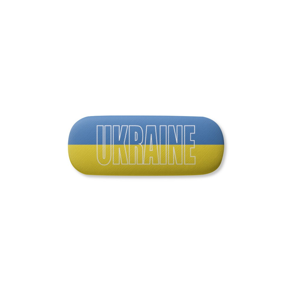 Diythinker Ukraine Country Flag Name Glasses Case Eyeglasses Hard Shell Storage Spectacle Box