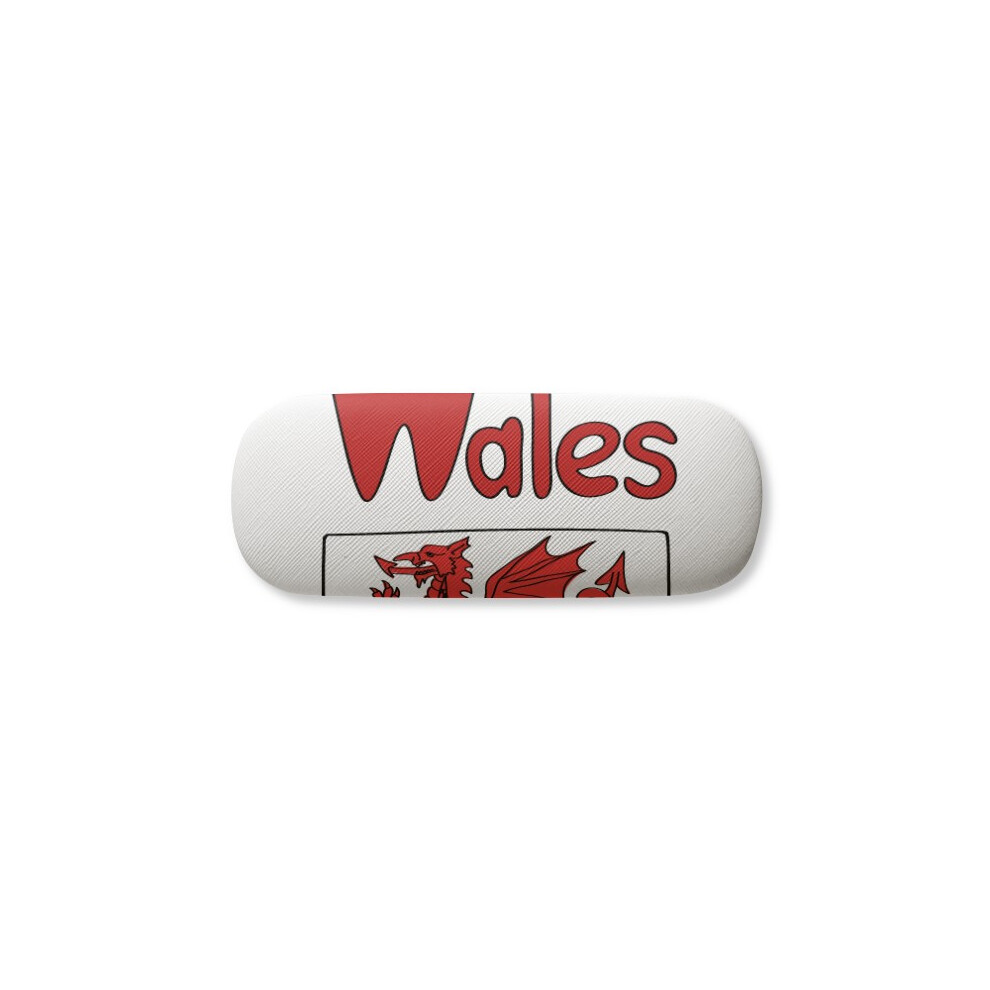 Diythinker Red/Green Wales National Flag Pattern Glasses Case Eyeglasses Hard Shell Storage Spectacle Box