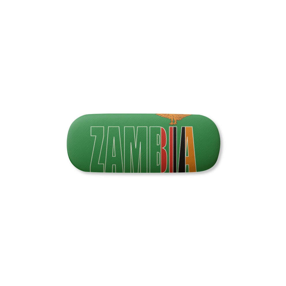 Diythinker Zambia Country Flag Name Glasses Case Eyeglasses Hard Shell Storage Spectacle Box