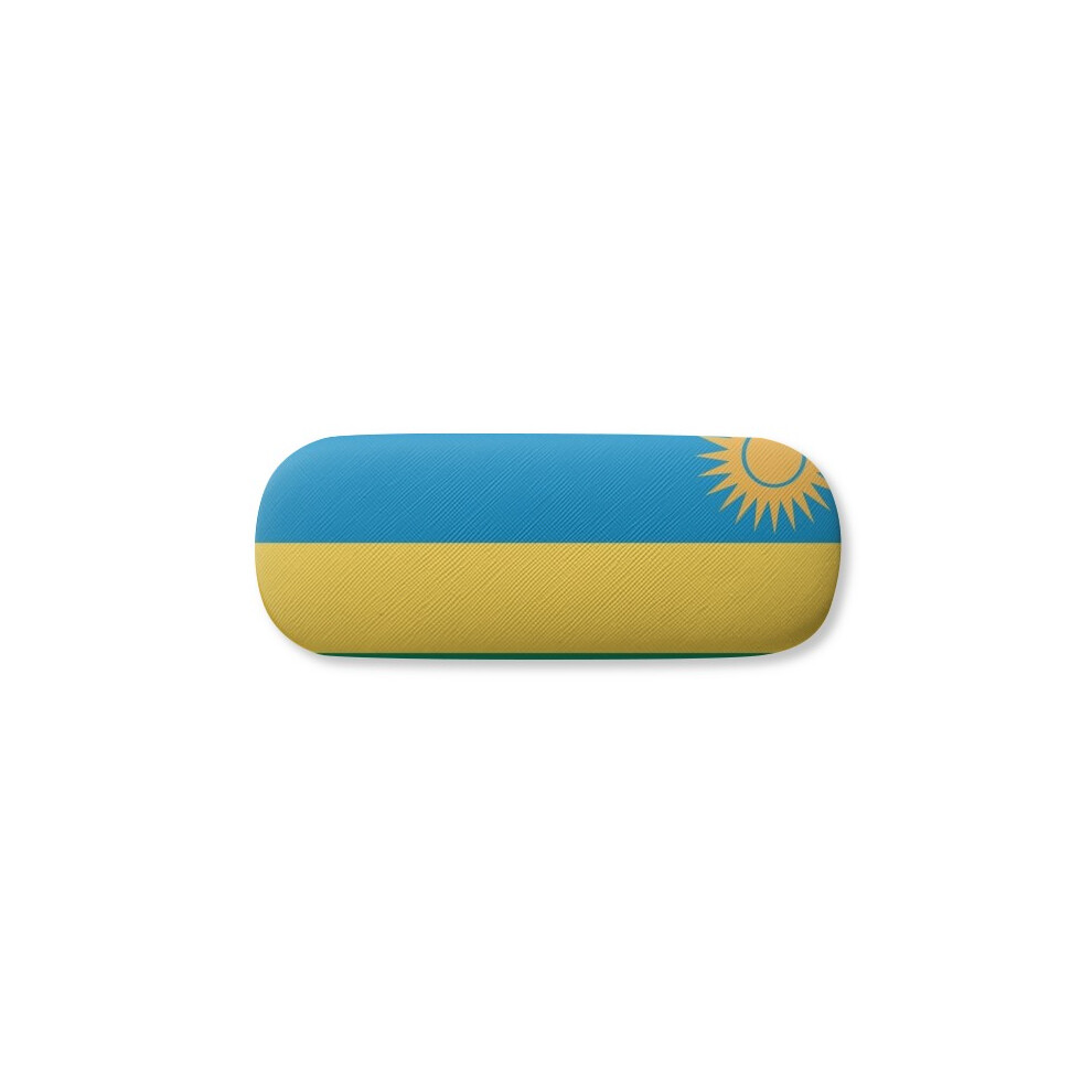 Diythinker Rwanda National Flag Africa Country Glasses Case Eyeglasses Hard Shell Storage Spectacle Box