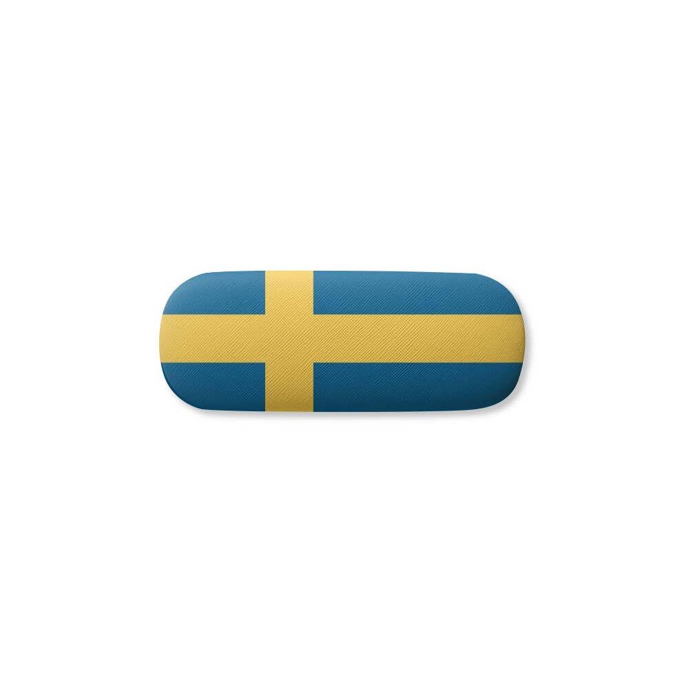 Diythinker Sweden National Flag Eu Country Glasses Case Eyeglasses Hard Shell Storage Spectacle Box