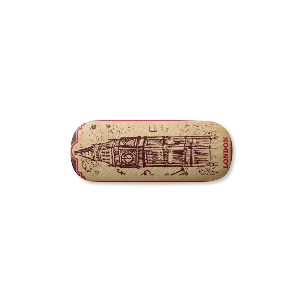 Diythinker Big Ben England Landmark Flag Mark Pattern Glasses Case Eyeglasses Hard Shell Storage Spectacle Box