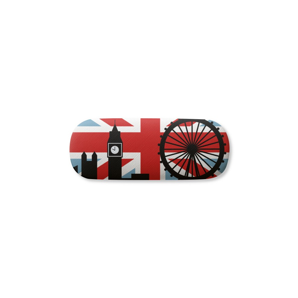 Diythinker Britain Union Jack London Eye Big Ben Flag Uk Glasses Case Eyeglasses Hard Shell Storage Spectacle Box