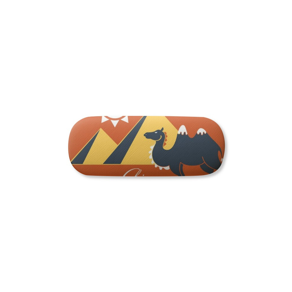 Diythinker Egypt Pyrad Sphinx Camel Pattern Glasses Case Eyeglasses Hard Shell Storage Spectacle Box
