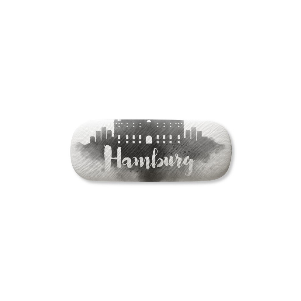 Diythinker Hamburg Germany Landmark Ink City Painitng Glasses Case Eyeglasses Hard Shell Storage Spectacle Box