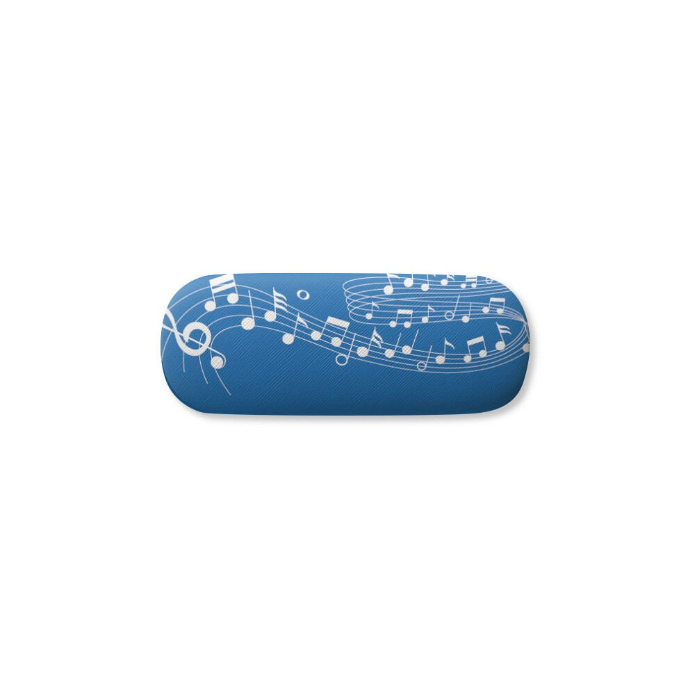 Diythinker Blue Flappg Music 5-Le Staff Glasses Case Eyeglasses Hard Shell Storage Spectacle Box
