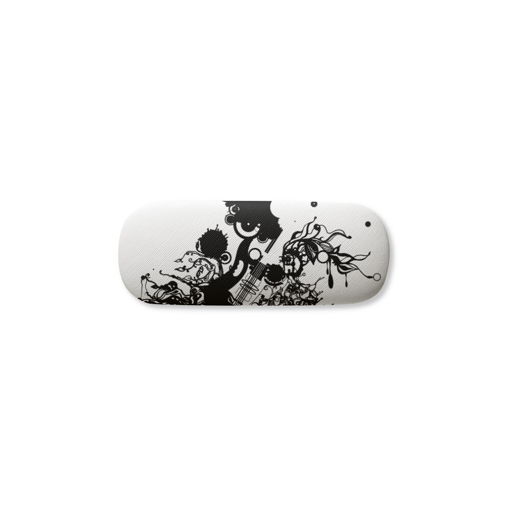 Diythinker Guitar Music Instruments Pattern Glasses Case Eyeglasses Hard Shell Storage Spectacle Box