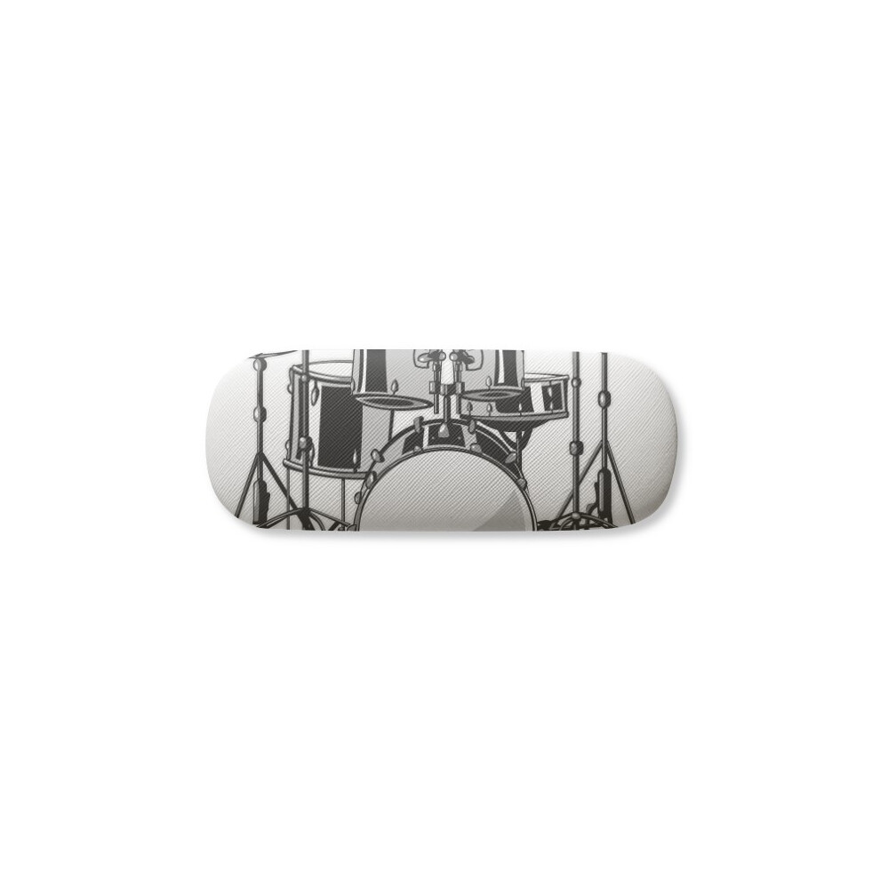Diythinker Song Music Drum Kit Energy Illustrate Glasses Case Eyeglasses Hard Shell Storage Spectacle Box