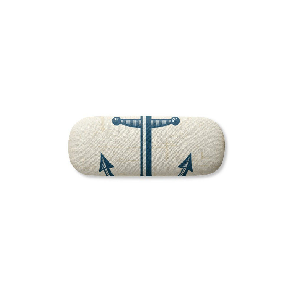 Diythinker Blue Anchor Droits Adralty Military Ocean Glasses Case Eyeglasses Hard Shell Storage Spectacle Box