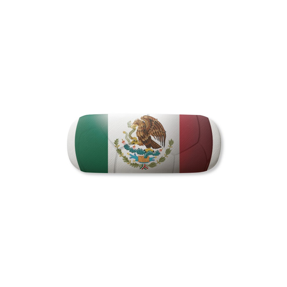 Diythinker Mexico National Flag Soccer Football Glasses Case Eyeglasses Hard Shell Storage Spectacle Box