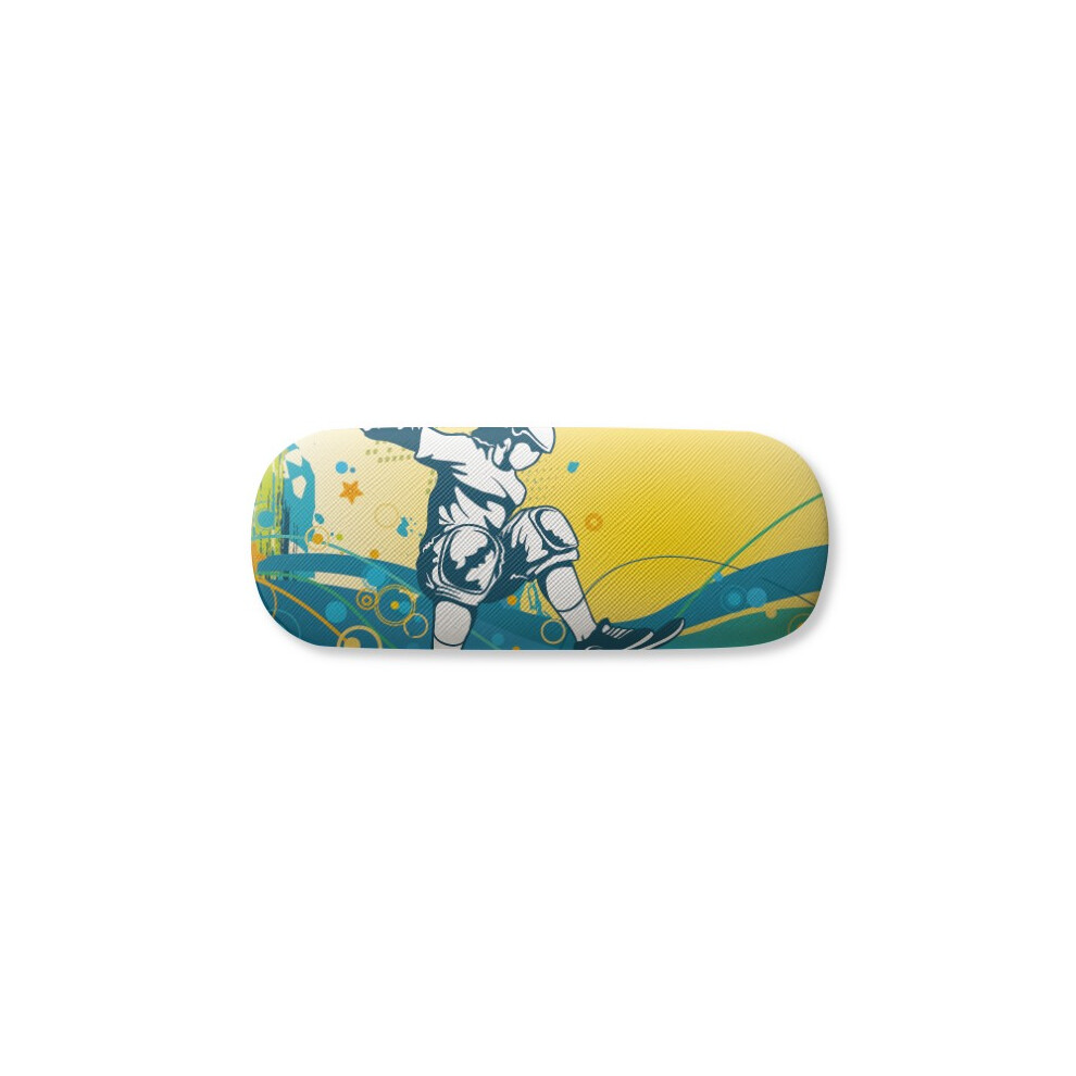 Diythinker Sport Skateboard Colorful Illustration Glasses Case Eyeglasses Hard Shell Storage Spectacle Box