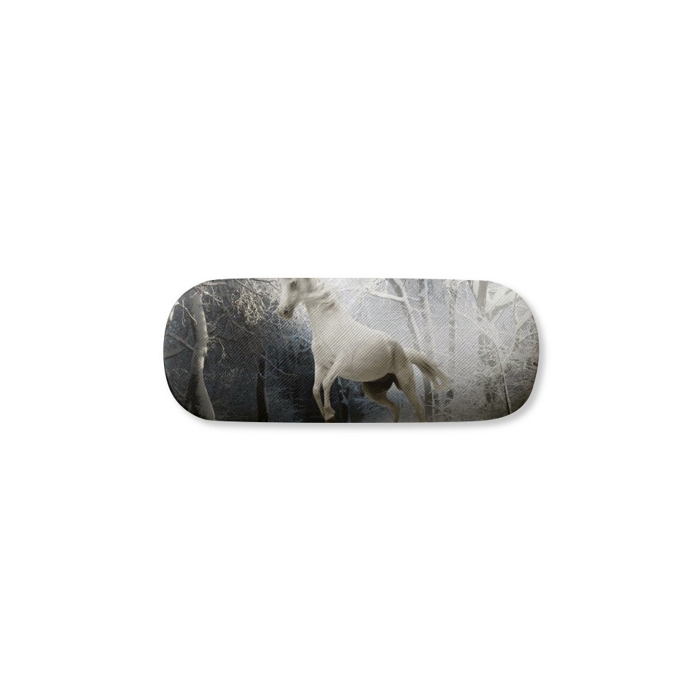 Diythinker White Horse Science Nature Scenery Glasses Case Eyeglasses Hard Shell Storage Spectacle Box