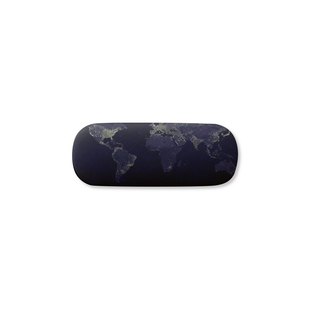 Diythinker Mystery Space Planet Earth Aerial Map Glasses Case Eyeglasses Hard Shell Storage Spectacle Box