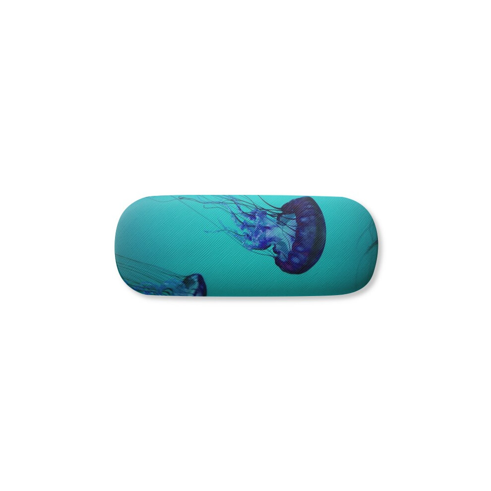 Diythinker Ocean Jellyfish Science Nature Picture Glasses Case Eyeglasses Hard Shell Storage Spectacle Box