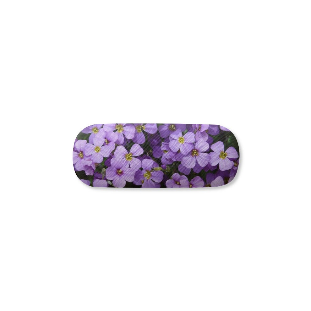 Diythinker Purple Flowers Beautiful Romantic Glasses Case Eyeglasses Hard Shell Storage Spectacle Box