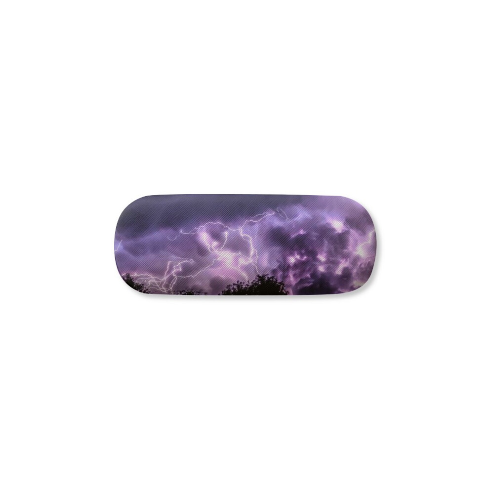 Diythinker Purple Thunder Night Glasses Case Eyeglasses Hard Shell Storage Spectacle Box