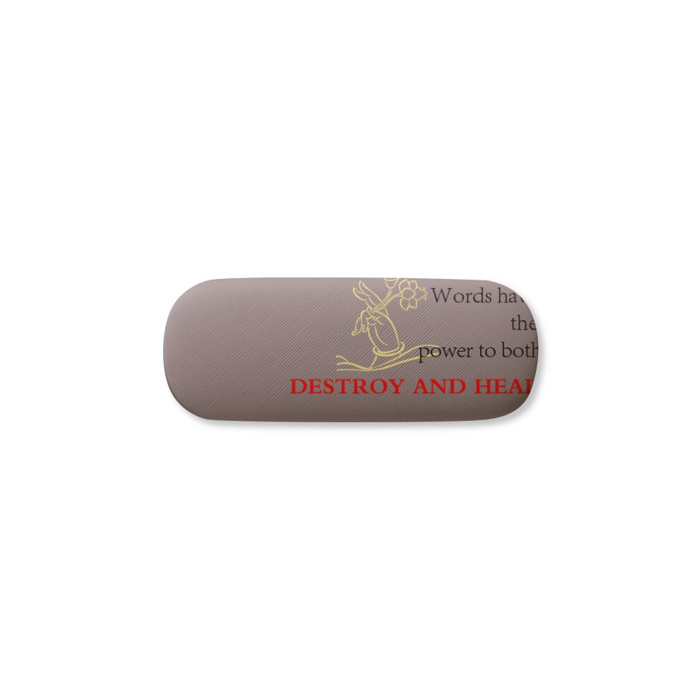 Diythinker Words Have Power To Heal Blessing Quote Glasses Case Eyeglasses Hard Shell Storage Spectacle Box