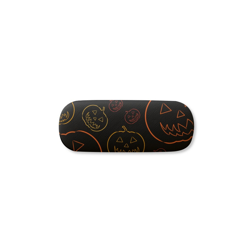 Diythinker Pumpkin Tiling Pattern Halloween Glasses Case Eyeglasses Hard Shell Storage Spectacle Box