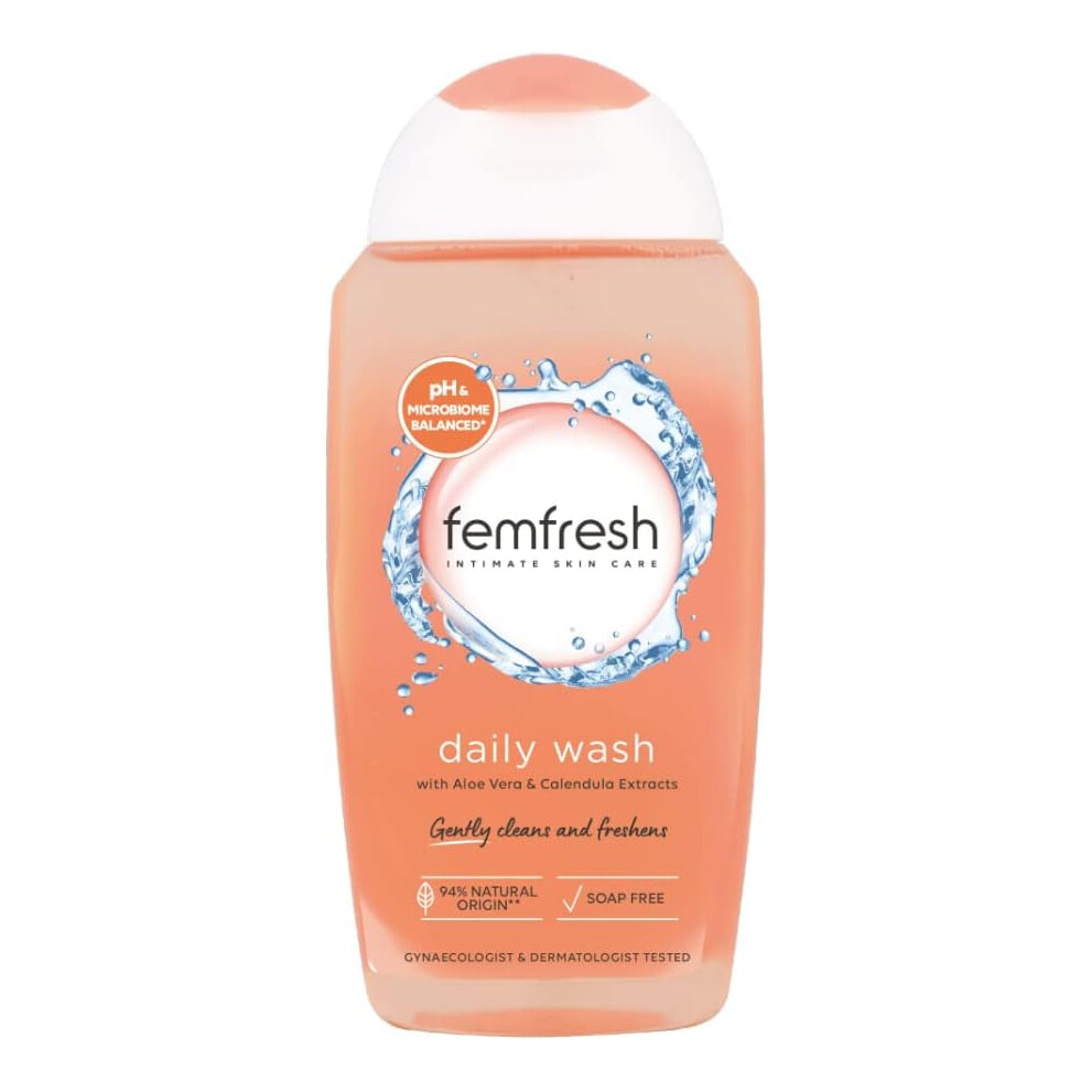 Fem Fresh Intimate Skin Care Daily Wash With Aloe Vera & Colendula Extracts 250ml |Gently Cleans & Freshens |Hygiene Care |Soap Free & pH Balanced