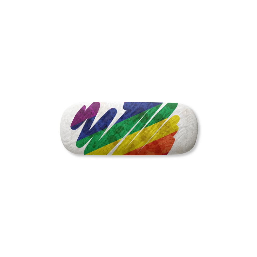 Diythinker Painting Heart Lgbt Rainbow Glasses Case Eyeglasses Hard Shell Storage Spectacle Box