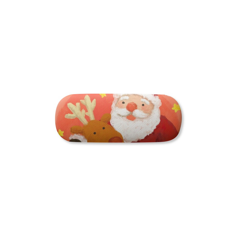 Diythinker Mas Santa Claus Snowflake Elk Festival Glasses Case Eyeglasses Hard Shell Storage Spectacle Box