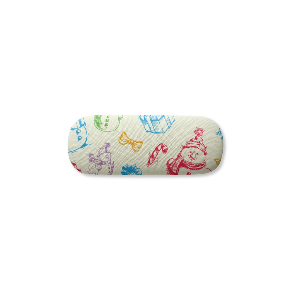 Diythinker Mas Snowman Festival Glasses Case Eyeglasses Hard Shell Storage Spectacle Box