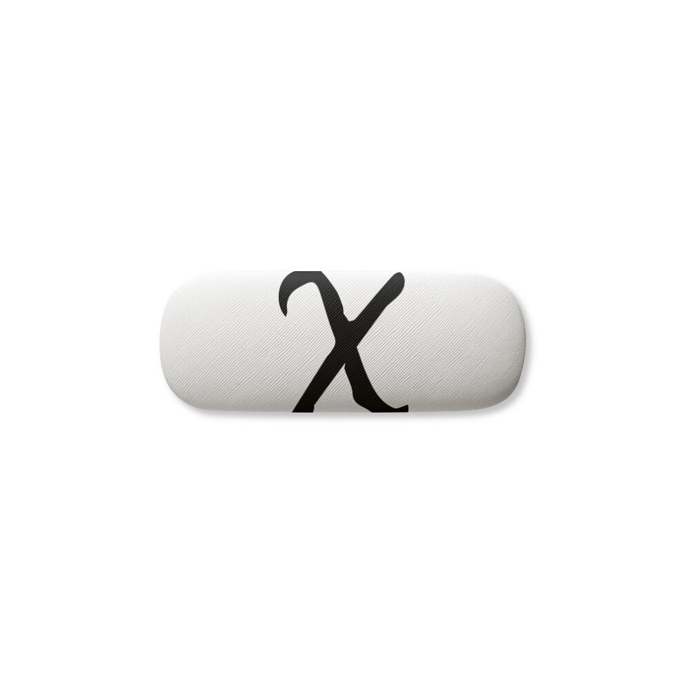 Diythinker Black Greek Alphabet Chi Glasses Case Eyeglasses Hard Shell Storage Spectacle Box