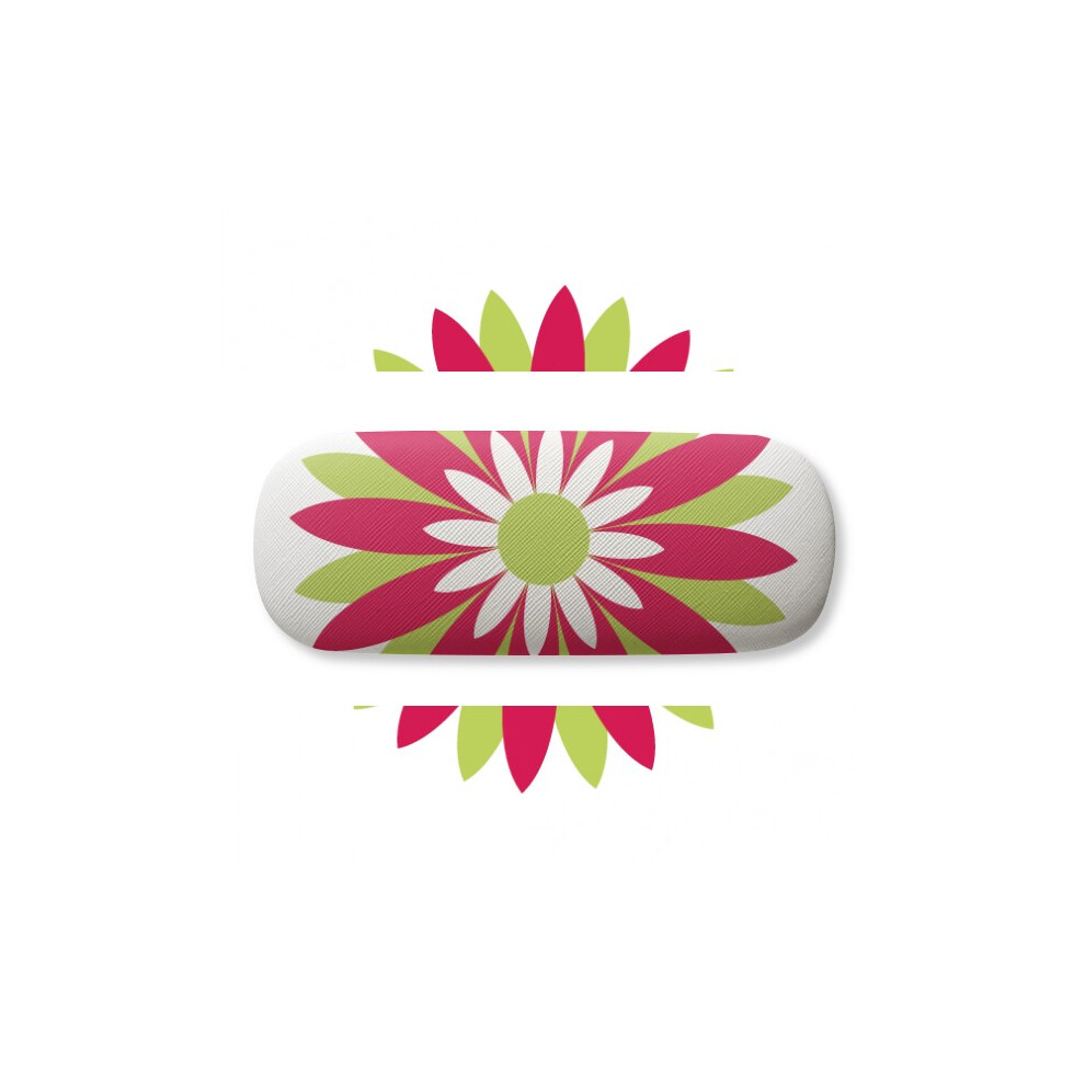 Diythinker Red Flower Circular Glasses Case Eyeglasses Hard Shell Storage Spectacle Box