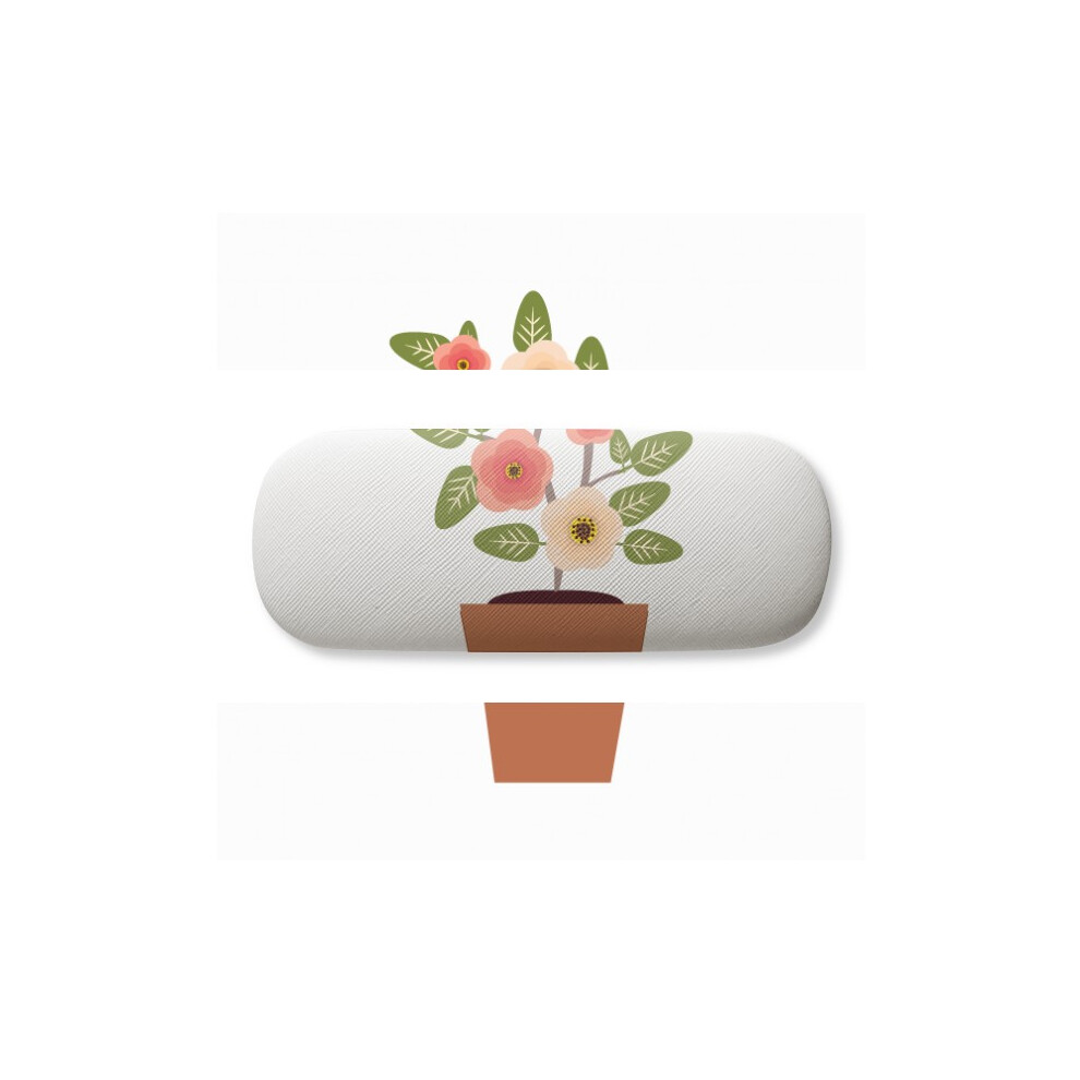 Diythinker Potted Flower Simple Glasses Case Eyeglasses Hard Shell Storage Spectacle Box