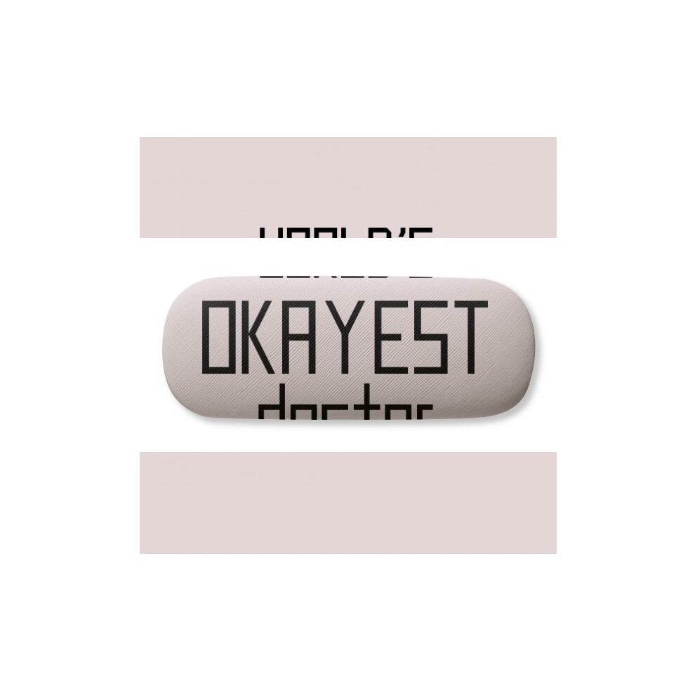Diythinker World's Okayest Doctor Best Quote Glasses Case Eyeglasses Hard Shell Storage Spectacle Box