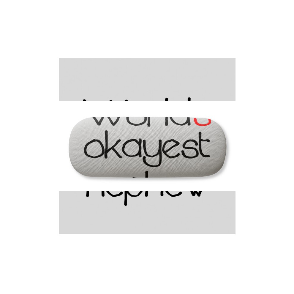Diythinker World's Okayest Nephew Best Quote Glasses Case Eyeglasses Hard Shell Storage Spectacle Box