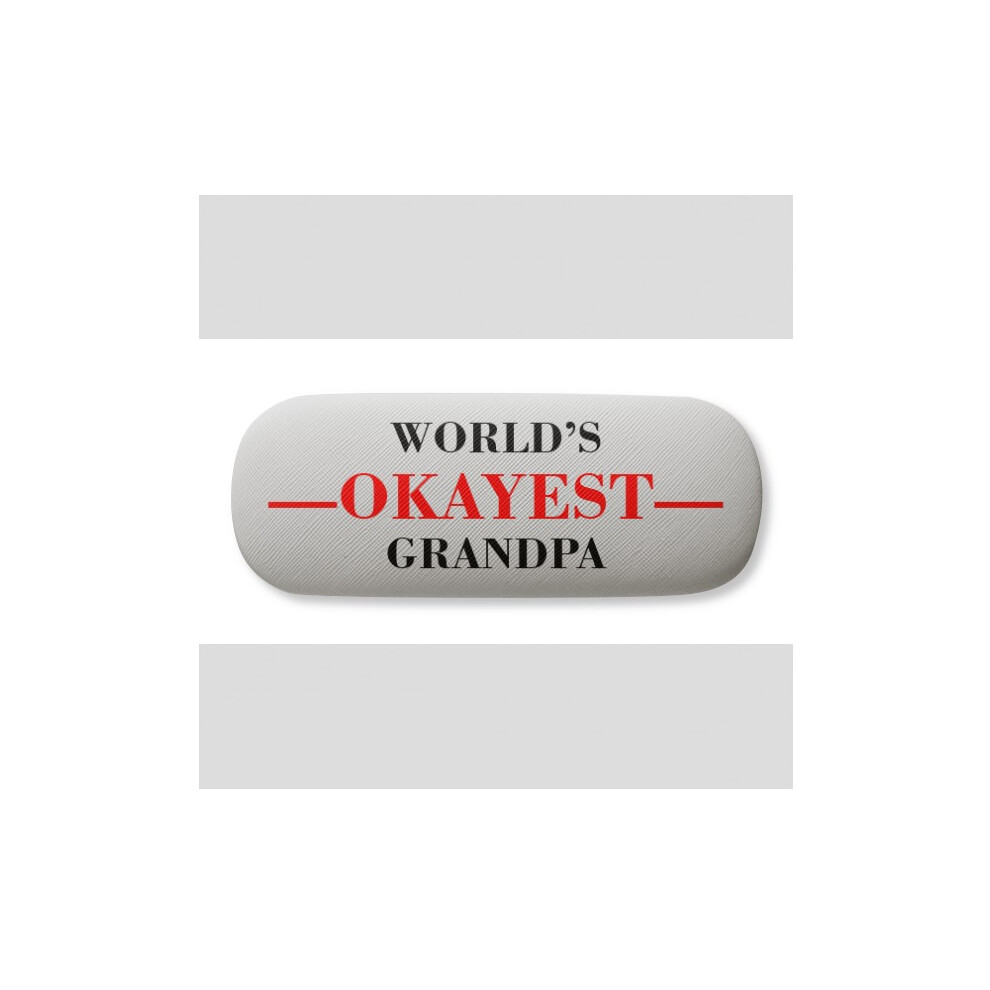 Diythinker World's Okayest Grandpa Best Quote Glasses Case Eyeglasses Hard Shell Storage Spectacle Box