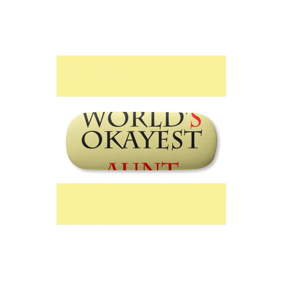 Diythinker World's Okayest Aunt Best Quote Glasses Case Eyeglasses Hard Shell Storage Spectacle Box