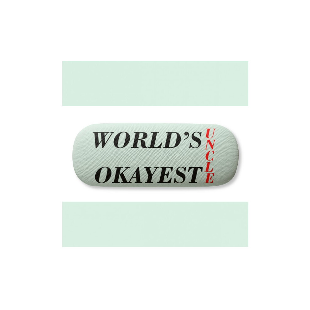 Diythinker World's Okayest Uncle Best Quote Glasses Case Eyeglasses Hard Shell Storage Spectacle Box