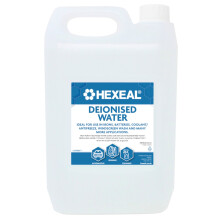 Hexeal Deionised Water 5L – Demineralised - Reduce Limescale & Water Stains