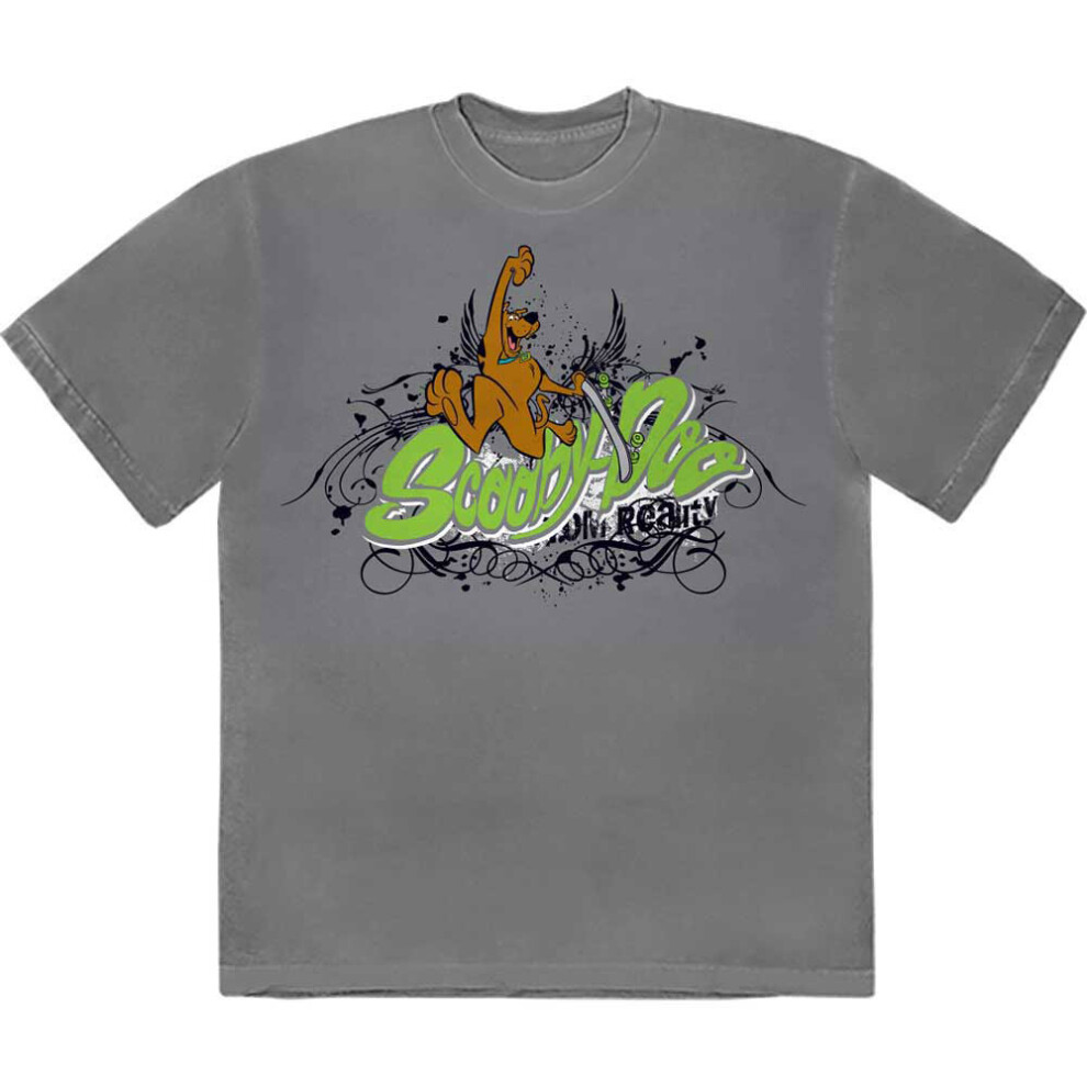 (M, Grey) Scooby Doo Skateboard T Shirt