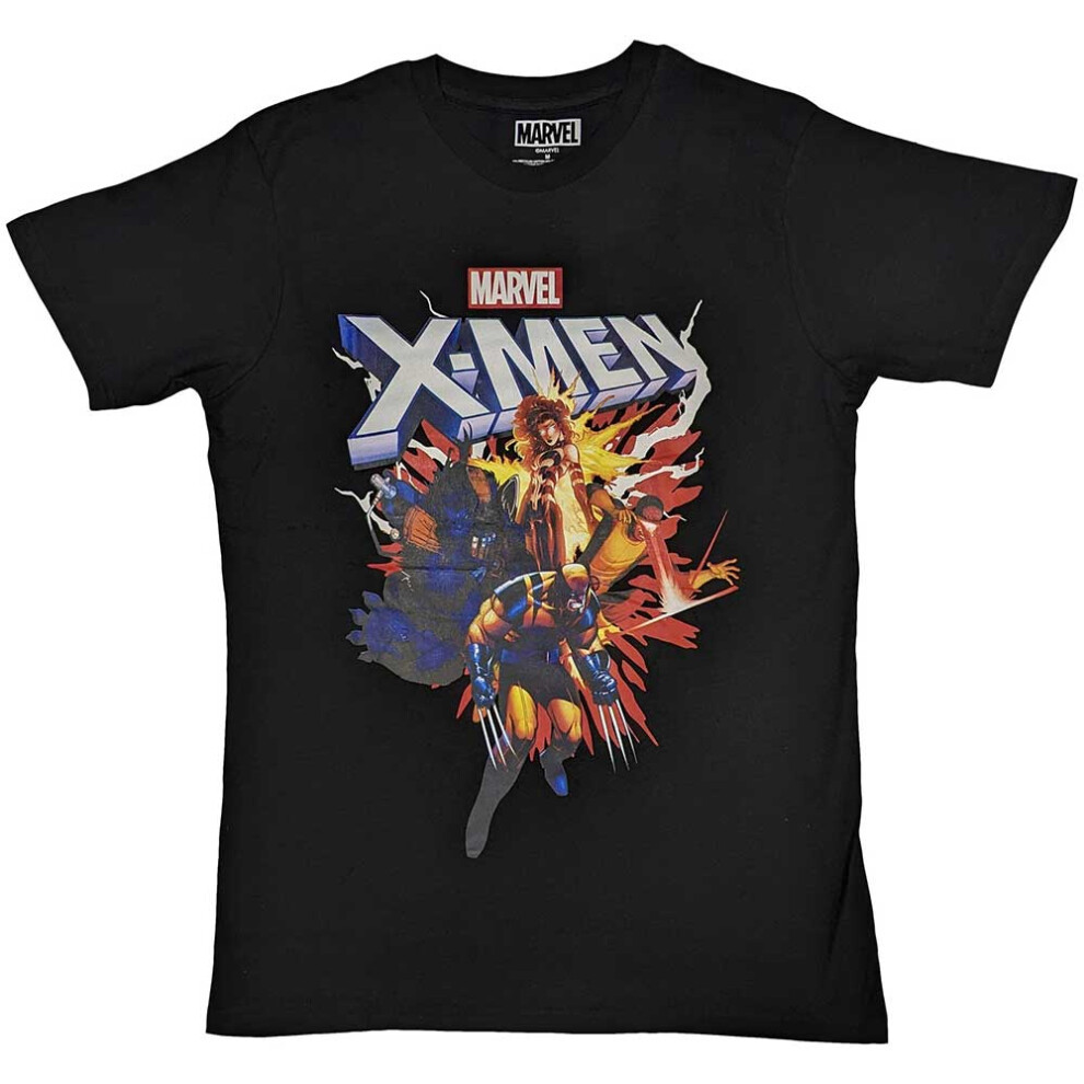 (L, Black) Marvel T Shirt X-Men Comic new Official Mens Black