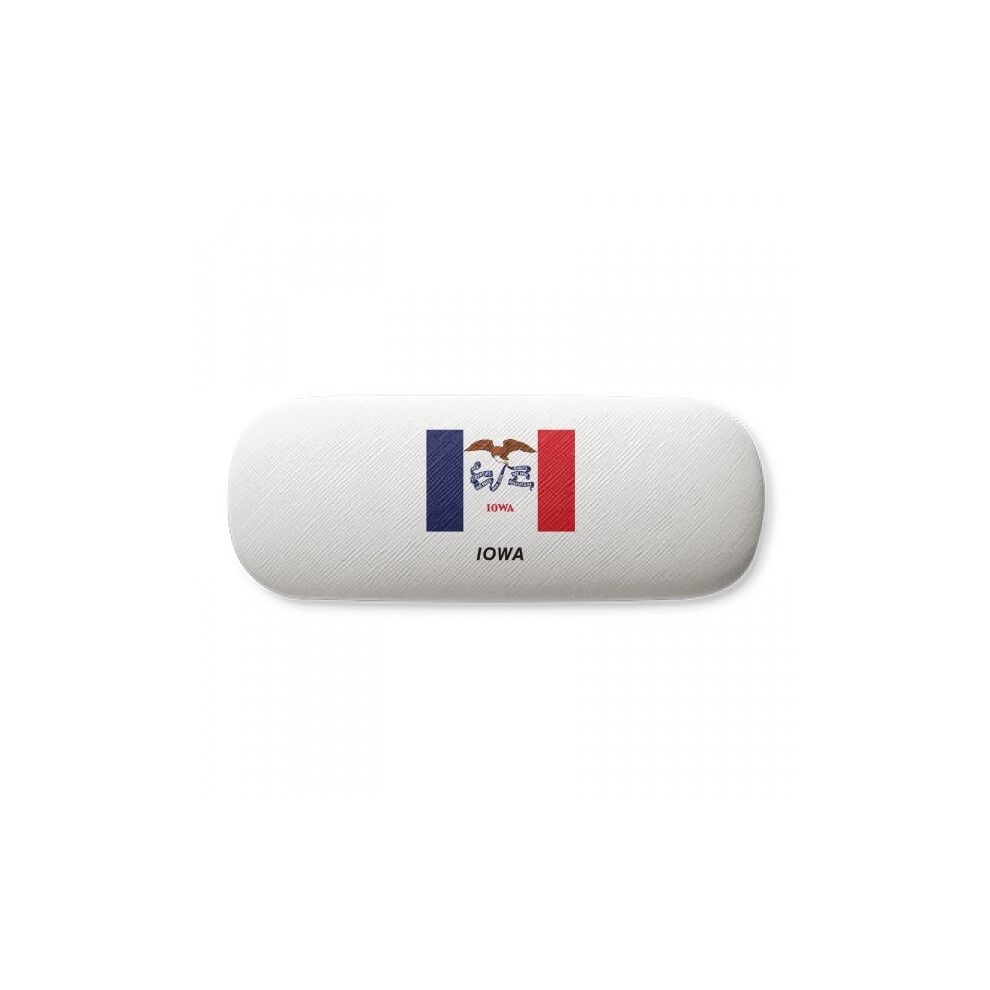 Diythinker American State Flag Contour Iowa Glasses Case Eyeglasses Hard Shell Storage Spectacle Box