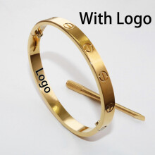 Marque de luxe en acier inoxydable 316l, plaqué or 18k, visseuse Love KR