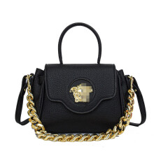 (Black) New high-end French niche chain bag popular portable shoulder crossbody bag