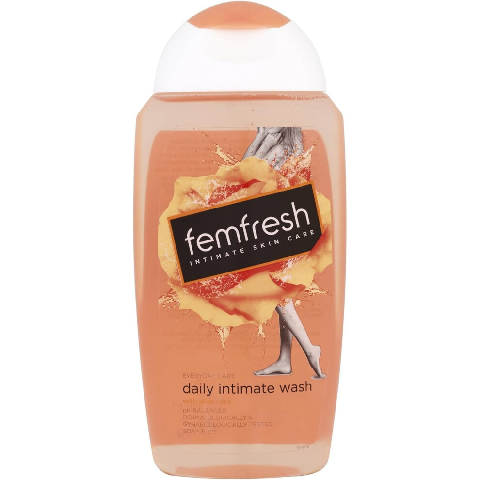 Fem Fresh Everyday Care Daily Intimate Wash With Soothing Aloe Vera 250ml | Gently Cleanse & Refresh Intimate Area |Healthy pH-balance |Soap Free