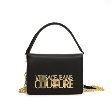 (Black) Trendy and fashionable chain shoulder bag, simple and stylish letter shoulder crossbody bag